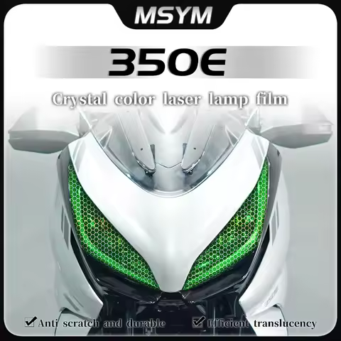 For Zontes 350e E350 350E 350 E ZT350E Honeycomb laser film transparent headlight film smoked black