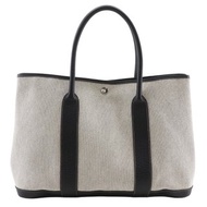 【日本直送】愛馬仕 HERMES Garden Party 36PM 托特包 Bolduc 帆布×小牛皮 灰色 女仕【二手】