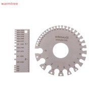 (warmtree) 0-36 Round AWG SWG Wire Gauge Thiness Ruler Gauge Diameter Stainless Steel Measurer Tool 