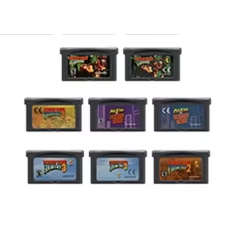 32 Bit Video Game Console Cartridge GBA Game Card Donkey Kong Series Mario vs Donkey Country 1 2 3 U