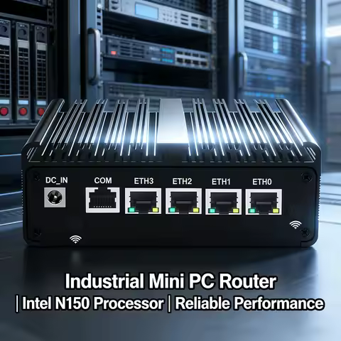Intel N150 Firewall Router Upgraded Version Fanless Mini PC Intel Celeron J6412 6305 J5005 4xi226-V 