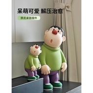 45cm/23cm Large Fat Tiger Big G Cartoon Living Room Desktop Decoration Doll Toy Birthday Gift Home D