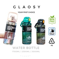 Botol Air Besar 3000ML | Botol Air Viral Bertali & Straw | Tumbler Sukan Gym Fitness | Botol Minum K