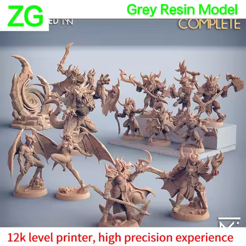 【Abyssal Devil】Little Devil Prince Princess DND Running Team Battle Chess Model