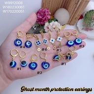 (wikacharms) ghost month protection hook earings