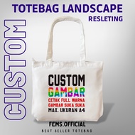 Custom Canvas Tote Bag 1 day Anniversary Custom Thick Canvas Landscape Totebag Zipper Closure