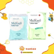 Medisoft Cotton Ball Facial Cotton [120 Balls]/ Medisoft Round Cotton Ball/ Medisoft Baby Cotton Bal