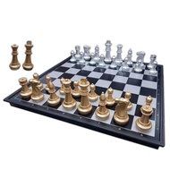 Portable Magnetic Metallic Chess Set (36cm X 36cm)