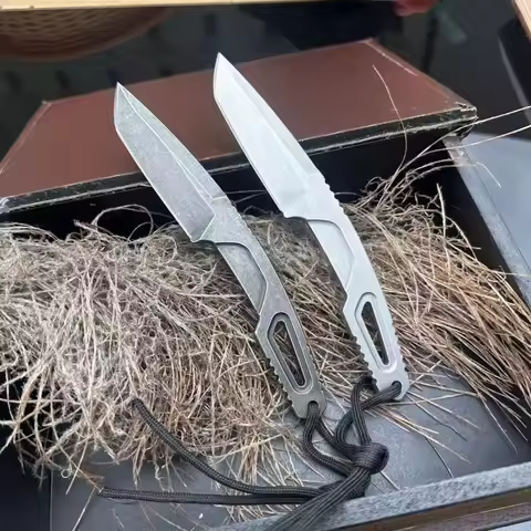 RAO High-hardness Straight Knife Durable 8Cr13Mov Steel Outdoor Camping Hiking EDC Tools Adventure S