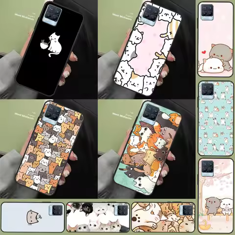 Cute Kawaii Cat For Realme GT 7 Pro GT 6T 6 5 C67 C61 C55 C53 C51 C21Y C25S C75 10 11 12 13 14 Pro P