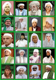 Poster Jumbo bahan albatros motiv Ulama dan Habib Custom Uk 70 x 100 cm