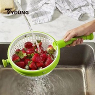 [In Stock] Vegetable Washer Dryer Strainer Dining Tool Fruit Washer Vegetable Drainer Strainer for Spinach Lettuce Onion