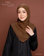 TUDUNG BAWAL SQUARE COTTON PLAIN KOSONG KEKABOO BIDANG 46