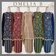 Kurung Dmelia Kurung Moden Labuh Printed High Quality Royal Texture Dobby Silk by Dmimi