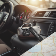 Drive Safe Keychain for Boyfriend Gift Stainless Steel