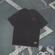 2026Evisu Baju-T Lelaki dan Wanita, Baju-T Bercetak, Baju-T Kasual Lengan Pendek, Baju-T Perniagaan,