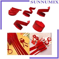 [Sunnimix] Gift Wrapping Ribbons Christmas Ribbons DIY Sewing Flower Bouquet Decorations Velvet Ribbons Wired Ribbons for Holiday Wreath