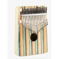 Woim Kalimba 17 Keys Rainbow Wood Comes With Kazoo Trumpet - ITEM