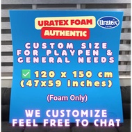 Uratex Foam for Playpen and General Use 120x150 cm / 47x59 inches (Foam Only)