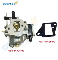 6E8-14301-00 Carburetor For Yamaha Outboard Motor 9.9HP 15HP 2T 15D Model 684-14301