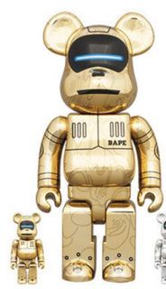 BE@RBRICK SORAYAMA × BABY MILO(R) 100％ & 400％ GOLD Ver. 空山基