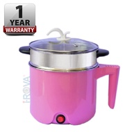 Portable Personal Mini Electric Hot Pot Cooker Steamboat Pot with Steamer Rack