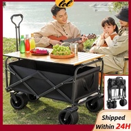 90cm Wagon Trolley Outdoor Foldable Camping Wagon Mountainhiker Trolley Shopping Cart Storage Tool Wagon Trolley for Kid