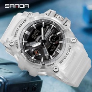 SANDA New Military Shock Watches G-Style Clock For Men Boy Quartz Analog Wristwatch Waterproof Sport Watch Men LED Digital Watch hongcong
