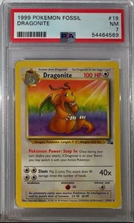 Pokemon Card 1999 Pokemon Fossil Dragonite PSA7