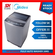 MIDEA INVERTER FULLY AUTO WASHER MFW1655CV 16KG MESIN BASUH AUTO