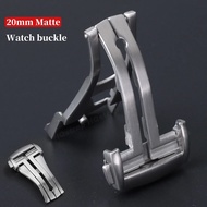 20mm Stainless Steel Watch Buckle for Omega Leather Silicone Strap Clasp Double Press Folding Button