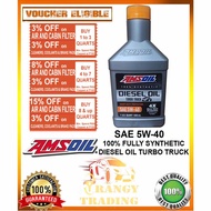 AMSOIL SAE 5W-40 Fluly Synthetic Diesel Oil ( Turbo Truck ) ( 5W40 Diesel Oil Motor Oil )