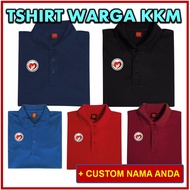TSHIRT WARGA KKM KEMENTERIAN KESIHATAN V1 | TSHIRT POLO QUICKDRY | 100% MICROFIBER | COLLAR