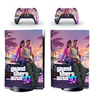 Grand Theft Auto VI GTA 6 PS5 Disc Skin Sticker Decal Cover for Console and 2 Controllers PS5 Disk S
