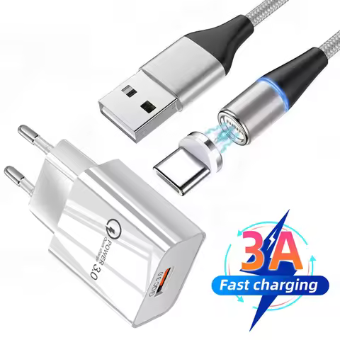 Magnetic USB Cable Type-C Quick Charge 3.0 USB Charger For Huawei P40 P30 Lite Pro Honor 10X 9X Lite