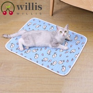 WILLIS Dog Cooling Mat, Cartoon Non-slip Pet Ice Pad, Teddy Mattress Latex Cotton Soft Pet Cool Mat Bed Camping