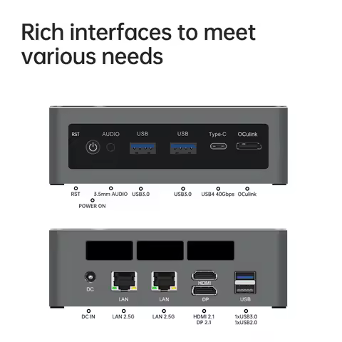 TOPC TR9 Mini Pc intel Ultra 5 125H/Ultra 7 165H/Ultra 9 185H PC WiFi6E BT5.3 DDR5 5600MHz 2280 NVME