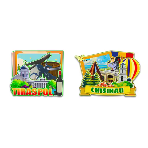 Decorative Magnets for Chisinau Moldova City Landmark Travel Souvenirs 3D Wooden Fridge Stiker Gifts