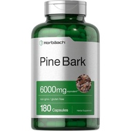 Horbäach Pine Bark Extract | 6000 mg | 180 Capsules | Standardized to Contain 75% Proanthocyanidins 