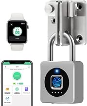 eLinkSmart Gym Locker Padlock - Fingerprint Mobile APP Unlock Remote Unlock: Waterproof Keyless Biom