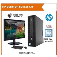 Desktop Komputer / Desktop Gaming / Office Desktop / Pc Gaming Full Set CPU HP DELL CORE I5 16GB RAM