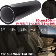 1%/5%/15%/25%/35%/50% Car Sun Visor Tint Film Car Sunshade Insulation Explosion-Proof Sunscreen Wind