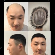 Wig Men's Full Hand-woven Single-Layer Net 0.10 Ice Silk Net Summer Exclusive Lightweight Comfortabl