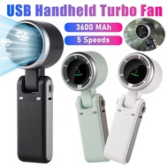 3-in-1 Portable Pocket Fan Foldable Mini Handheld Fan with 3600mAh Battery Digital Display USB Recha