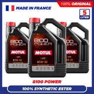 MOTUL 8100 POWER 5W40 5W30 0W20 SP ESTER Fully Synthetic Engine Oil (5L) FRANCE