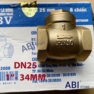 Van 1 chiều lá lật MBV dn15(1/2) dn20(3/4) dn25(1) đồng cao cấp