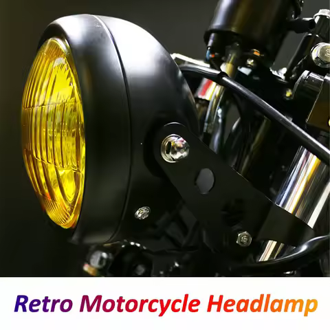 Vintage Headlight for Motorcycle Sportster Chopper Bobber Retro Motorbike Cafe Racer Royal Enfield S