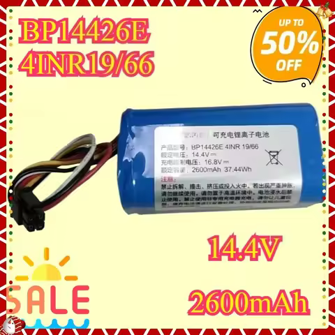 New 14.4V 2600mAh Li-ion Battery For Ursus Trotter BP14426E 4INR19/66 Robot Vacuum Cleaner Battery A