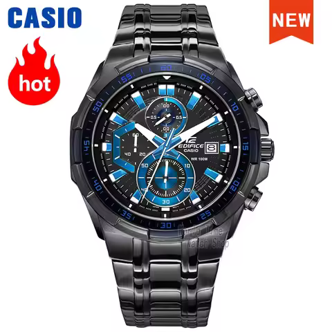 Casio Edifice watch men top luxury set Waterproof Luminous Chronograph Black IP coating new stereo r