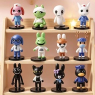 12PCS Horror Animal Hospital Anomaly Figure Game Peripherals Blue Dog Penguin Bunny Figure Model Toy